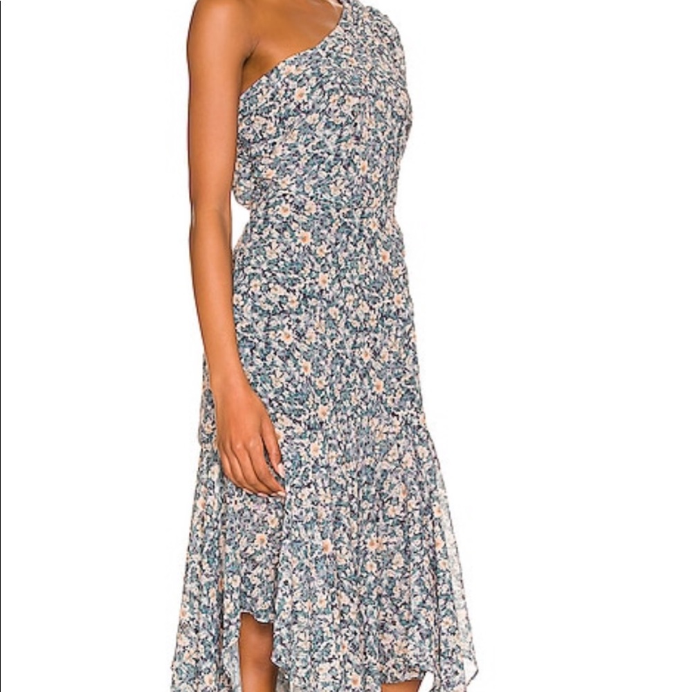 ASTR the label: Santorini Dress in Blue Peach Multi Floral